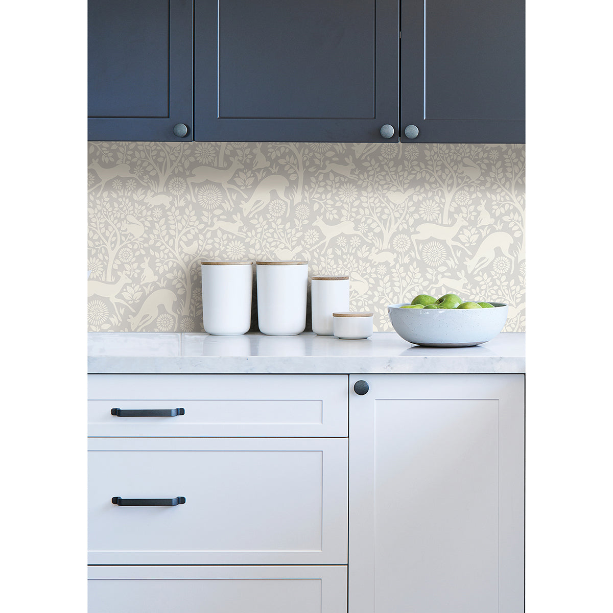 Grey Merriment Peel and Stick Wallpaper - Brewster Wallcovering