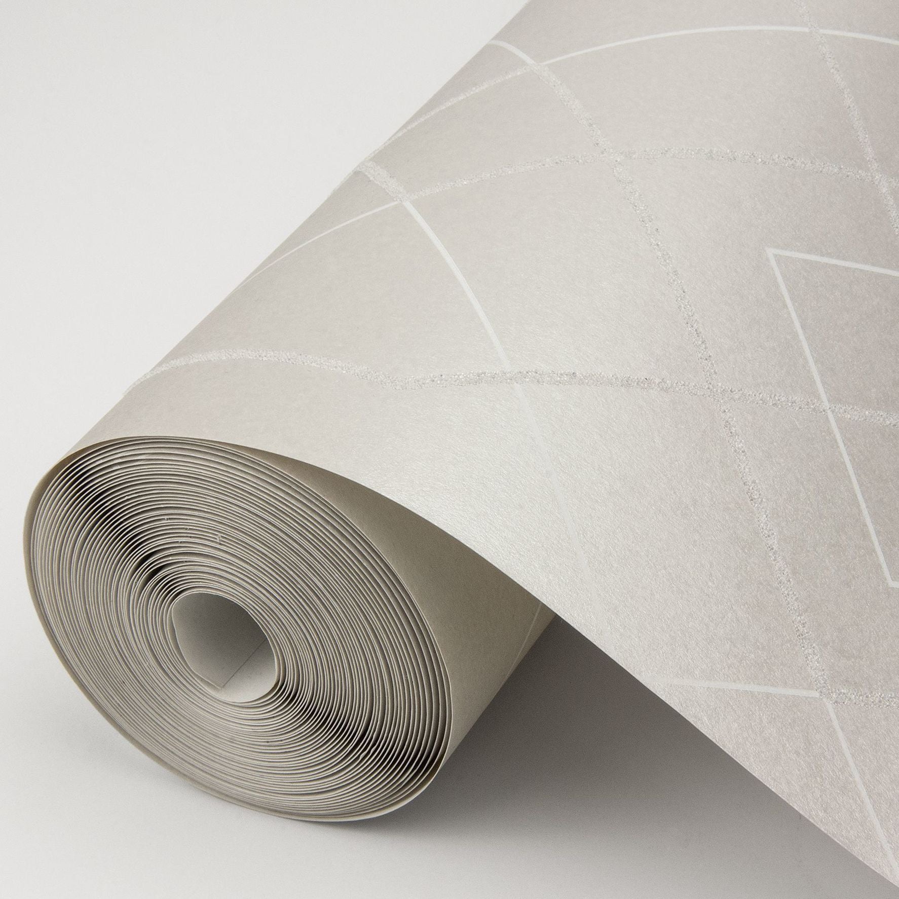 Ballard Silver Geometric Wallpaper- Scott Living - Brewster Wallcovering