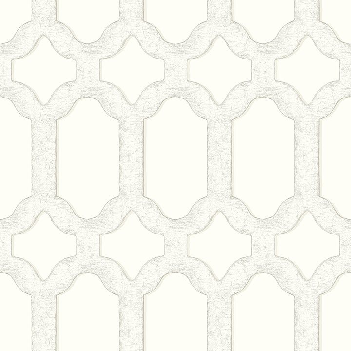 Picture of Chervil White Trellis Wallpaper