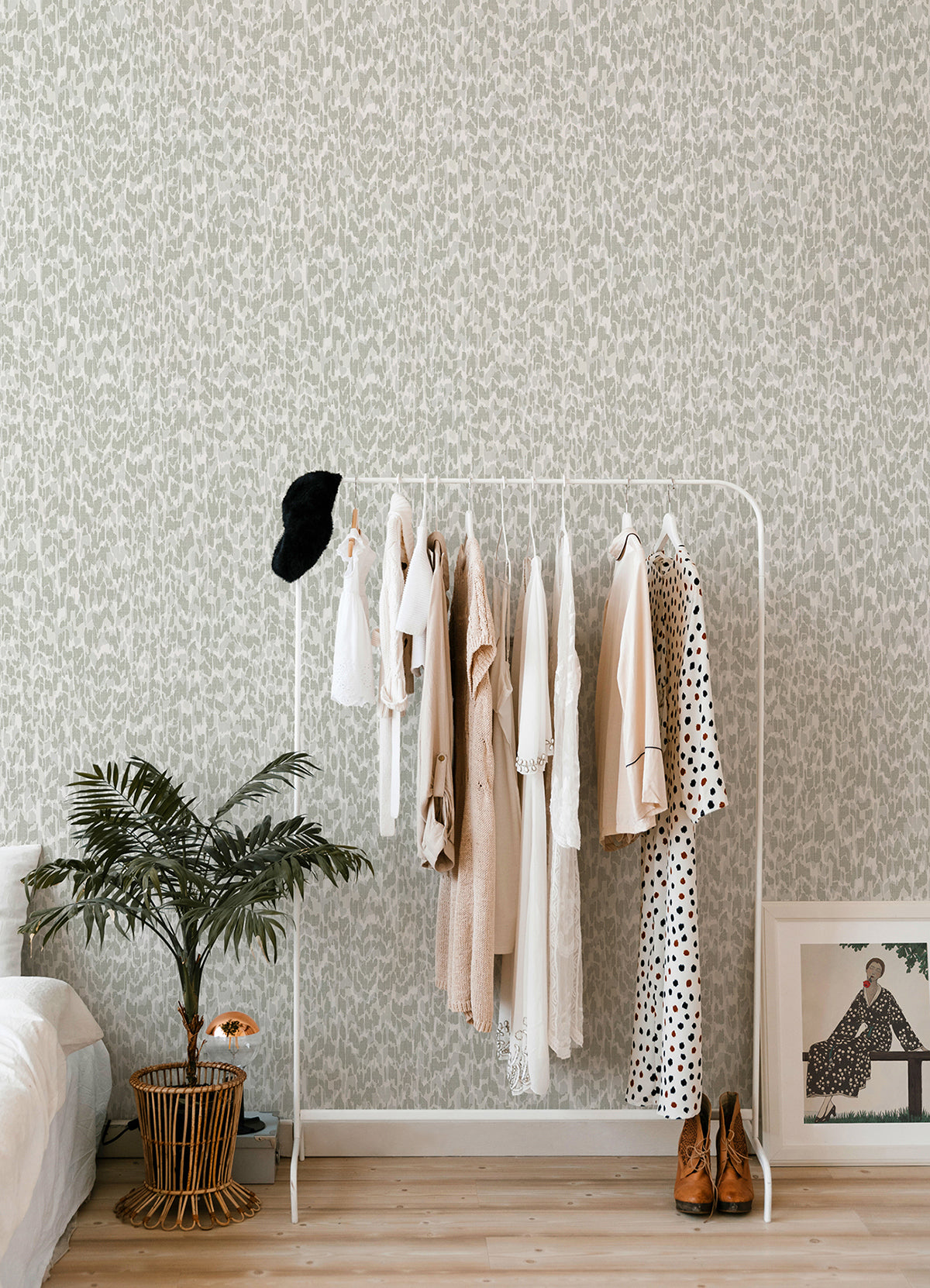 Flavia Grey Animal Print Wallpaper - Brewster Wallcovering