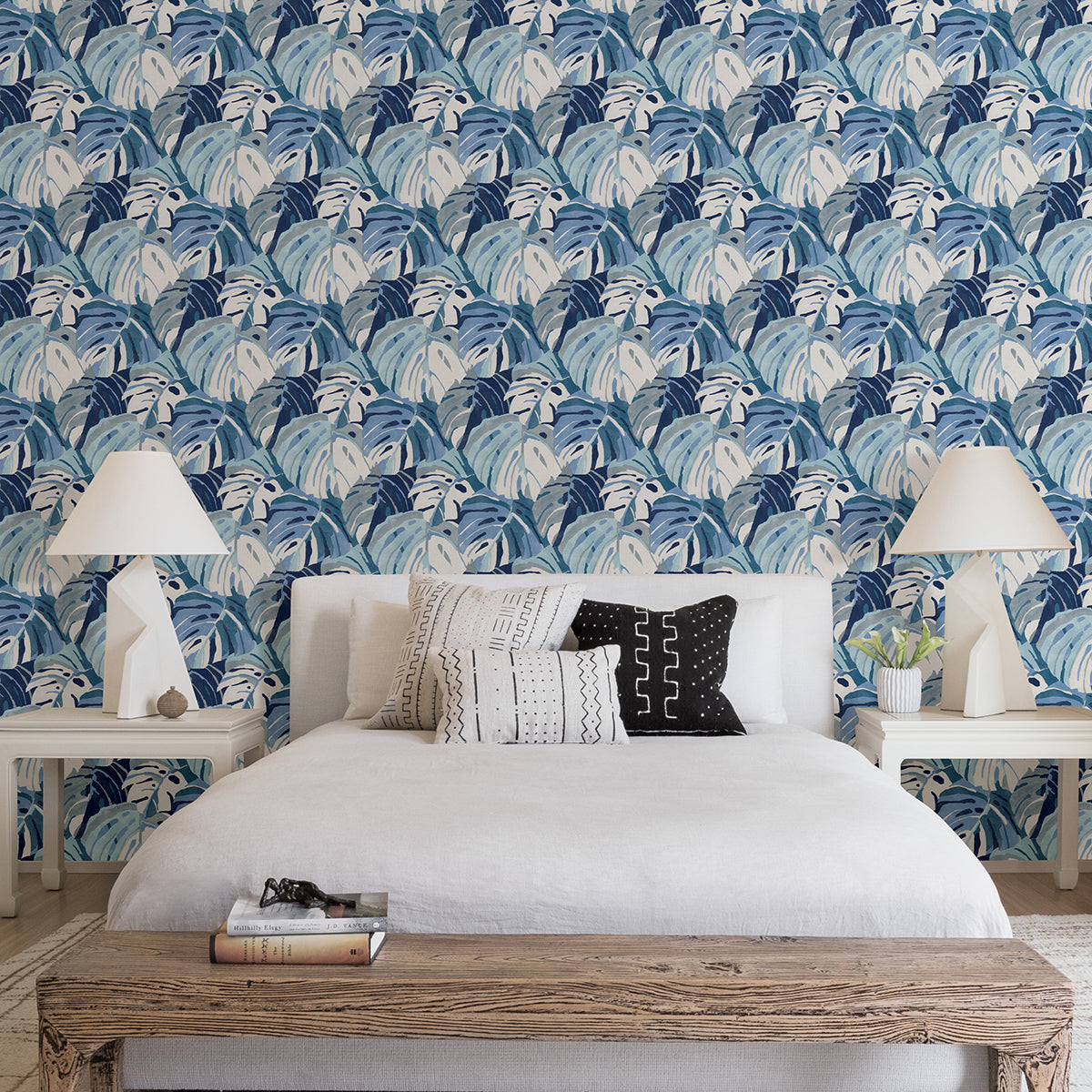 Blue Adansonii Peel and Stick Wallpaper - Brewster Wallcovering