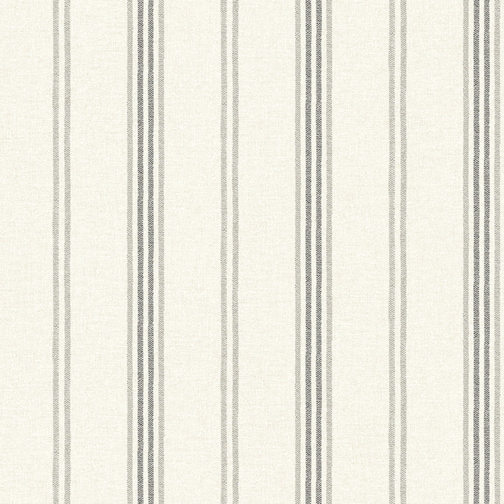 Picture of Lovage Charcoal Linen Stripe Wallpaper