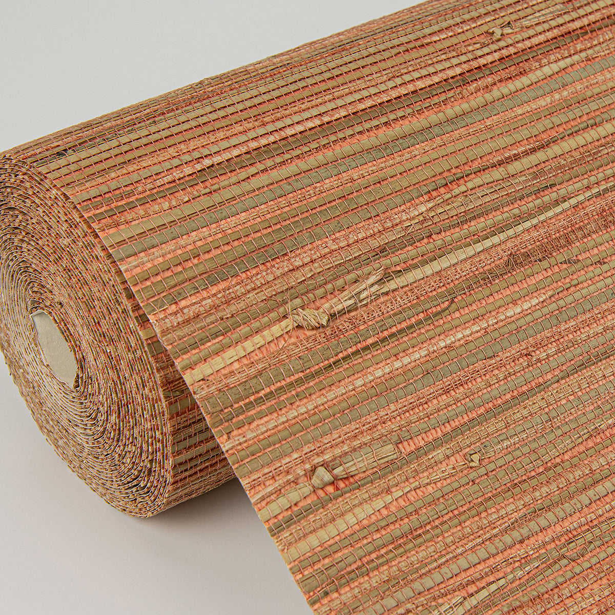 Shuang Coral Handmade Grasscloth Wallpaper - Brewster Wallcovering