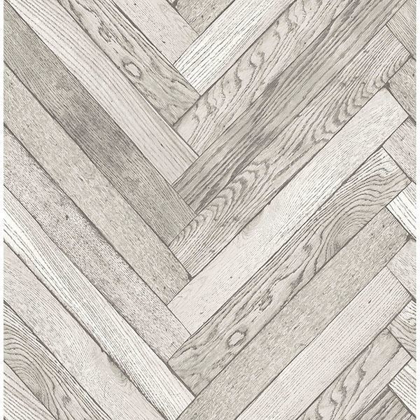 Picture of Altadena Light Grey Diagonal Wood Wallpaper