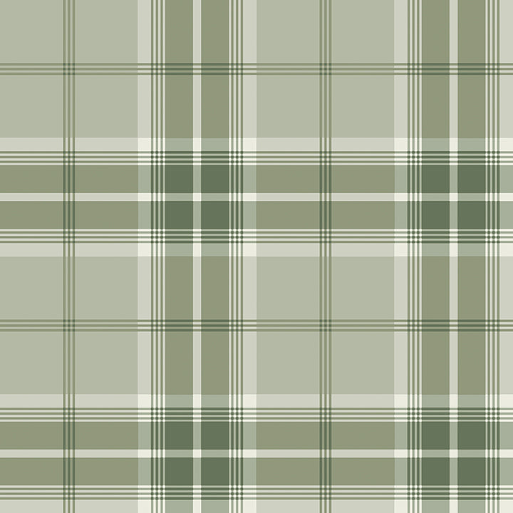 Picture of Sala Green Plaid Wallpaper