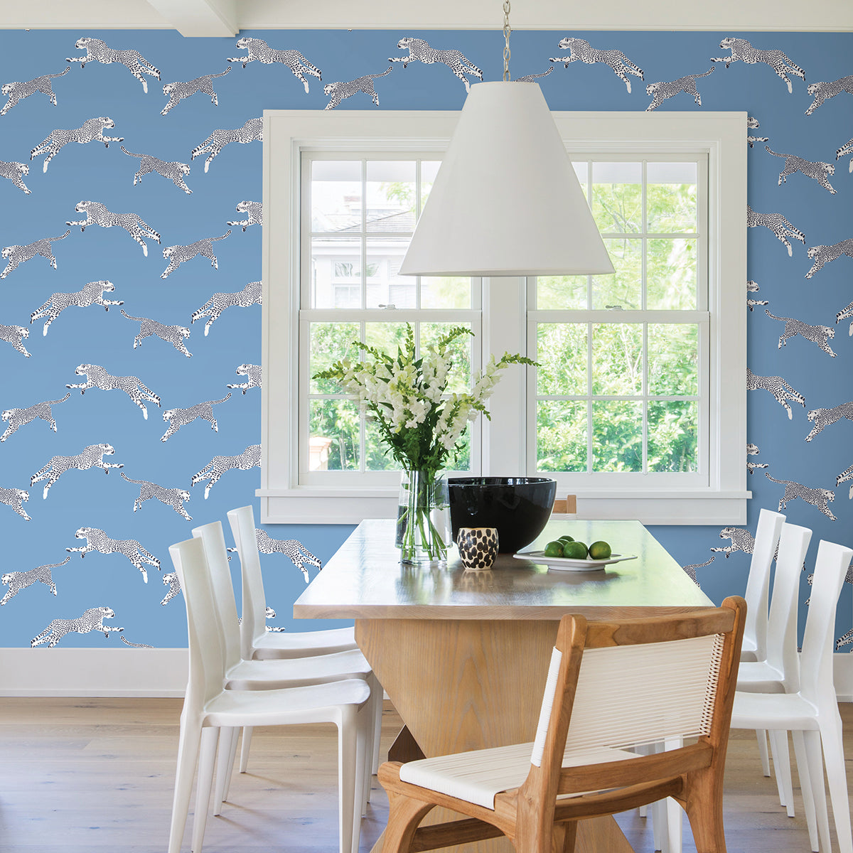 Cloud Nine Leaping Cheetah Peel and Stick Wallpaper - Brewster Wallcovering