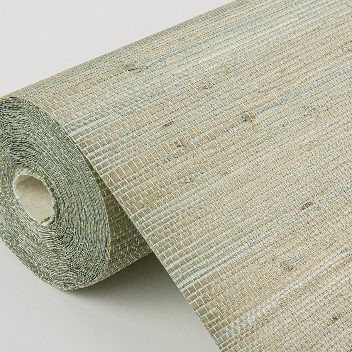 Battan Mint Jute Grasscloth Wallpaper - Brewster Wallcovering