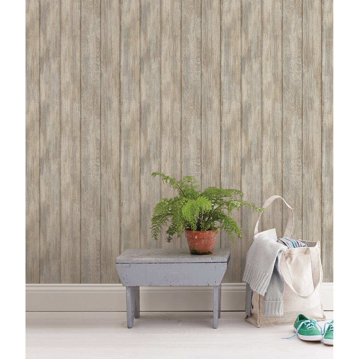 Kennebunkport Plank Peel and Stick Wallpaper - Brewster Wallcovering