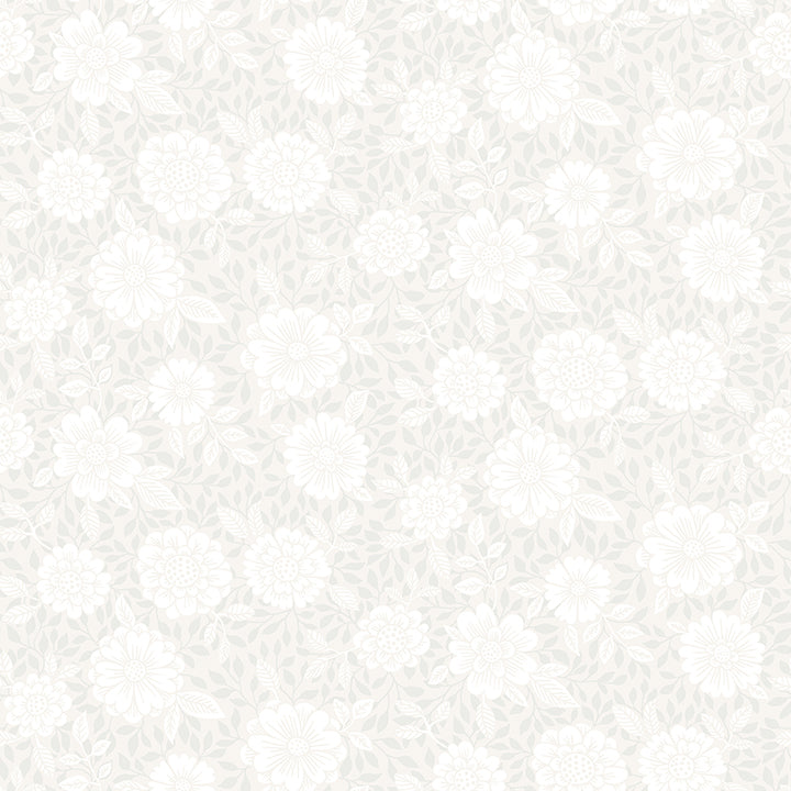 Picture of Lizette Light Grey Charming Floral Wallpaper