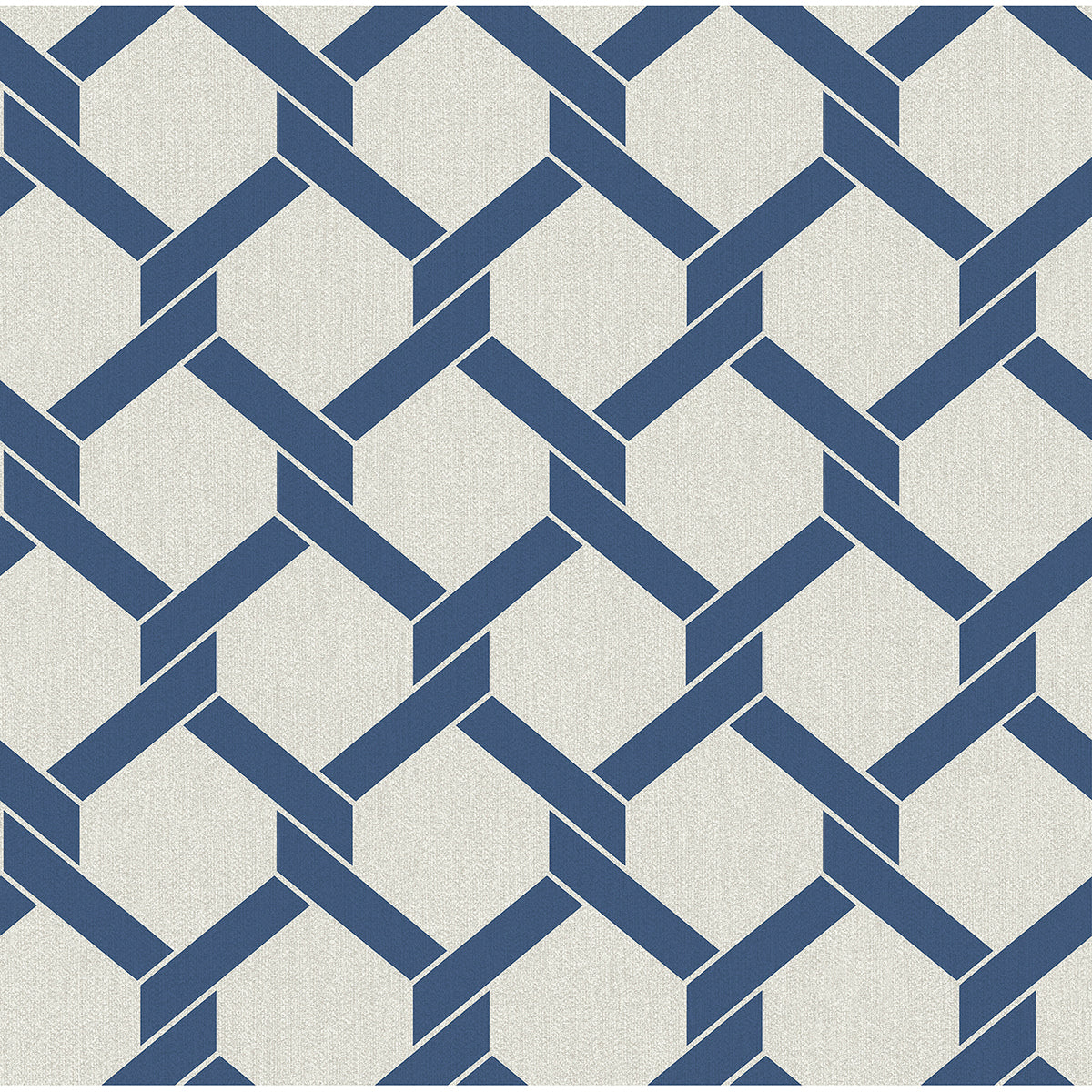 Picture of Payton Blue Hexagon Trellis Wallpaper