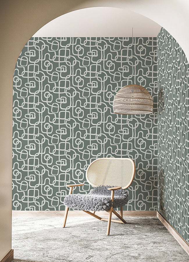 Grey Niko Peel and Stick Wallpaper - Brewster Wallcovering