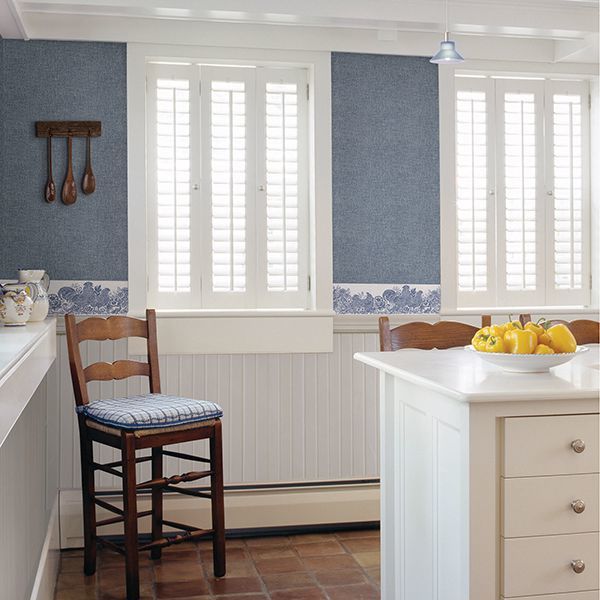 Parton Blue Chicken Border - Brewster Wallcovering