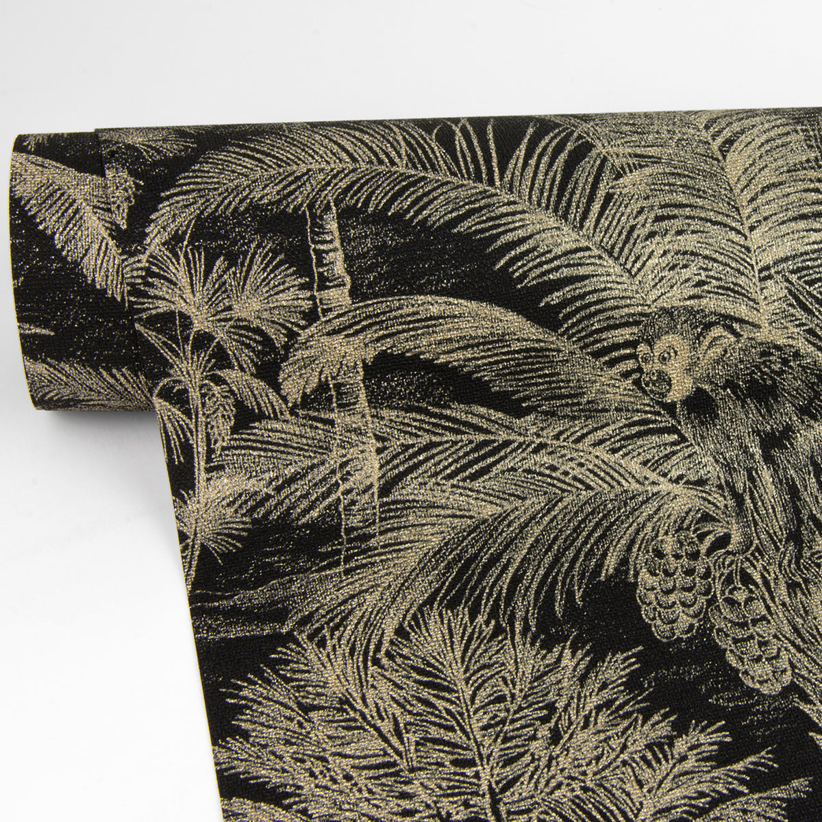 Yubi Black Palm Trees Wallpaper - Brewster Wallcovering