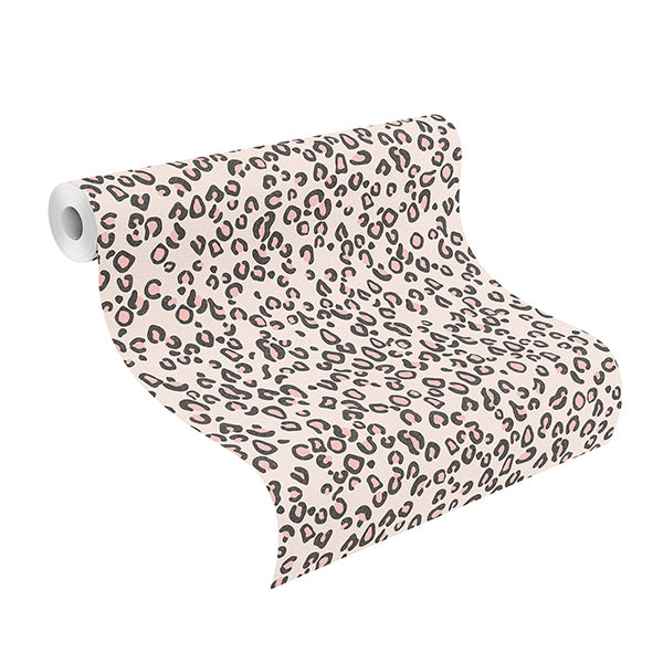 Damisa Blush Leopard Print Wallpaper - Brewster Wallcovering