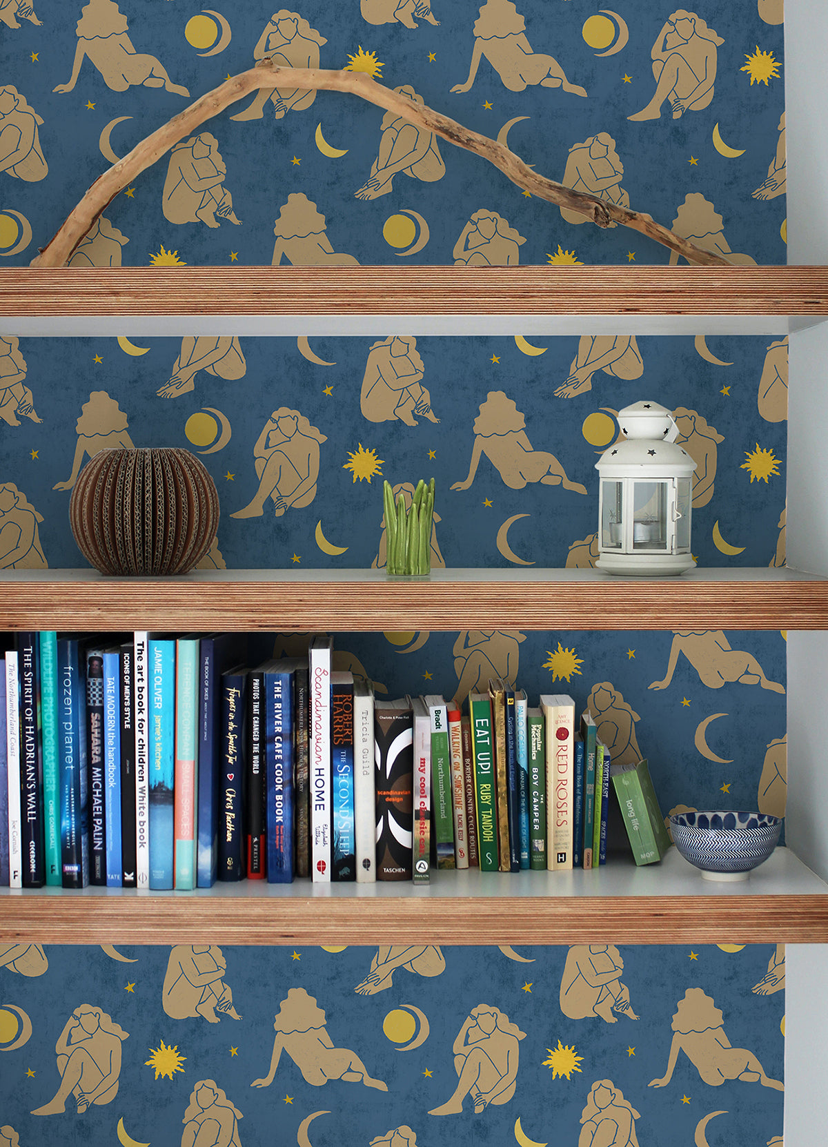 Dark Blue Nudes Novelty Peel and Stick Wallpaper - Brewster Wallcovering