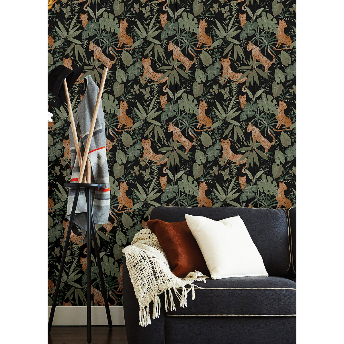 Midnight Jhalana Peel and Stick Wallpaper - Brewster Wallcovering