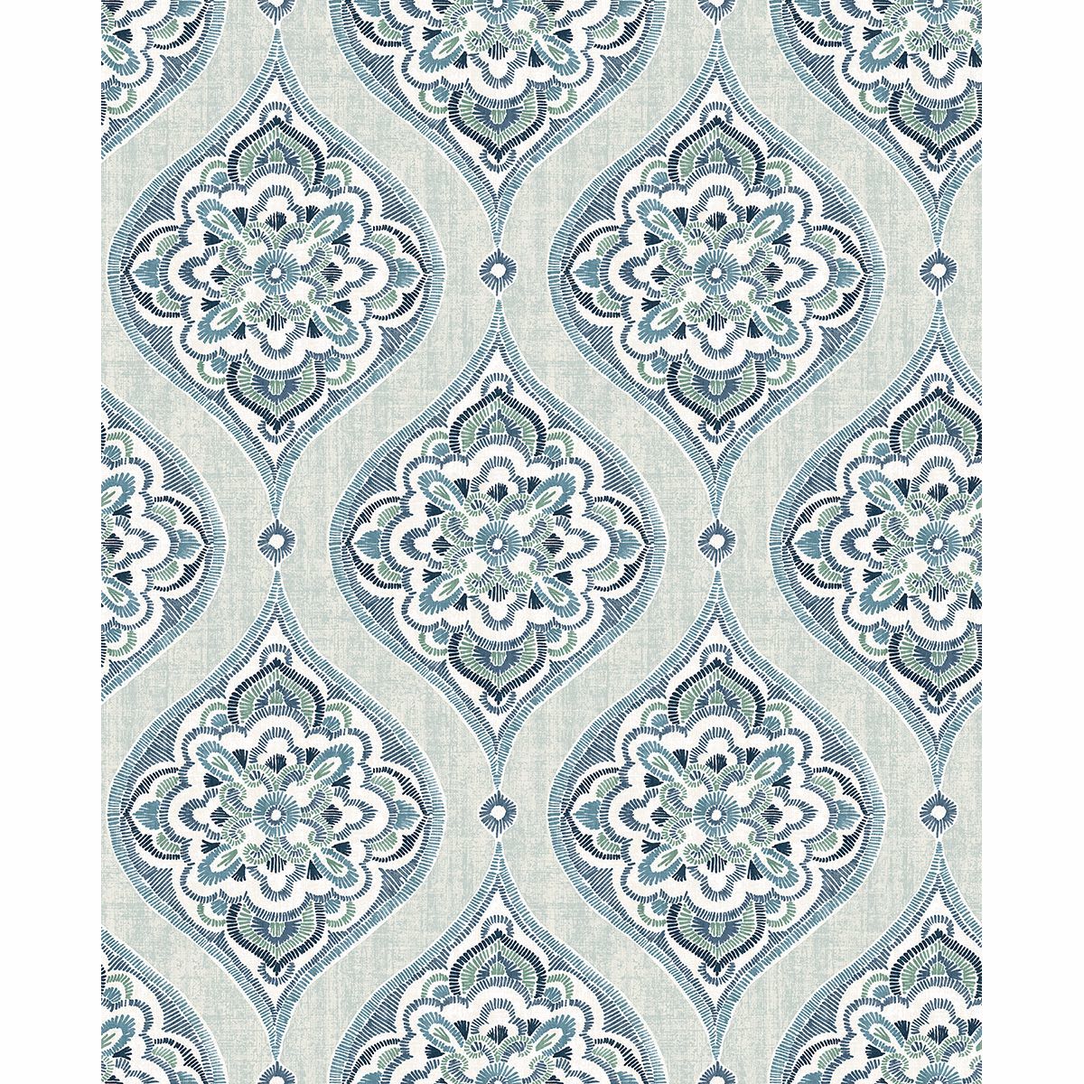 Picture of Adele Aqua Damask Wallpaper