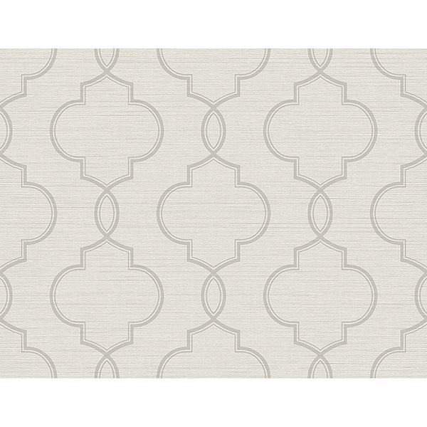 Picture of Malo Light Grey Sisal Ogee Wallpaper