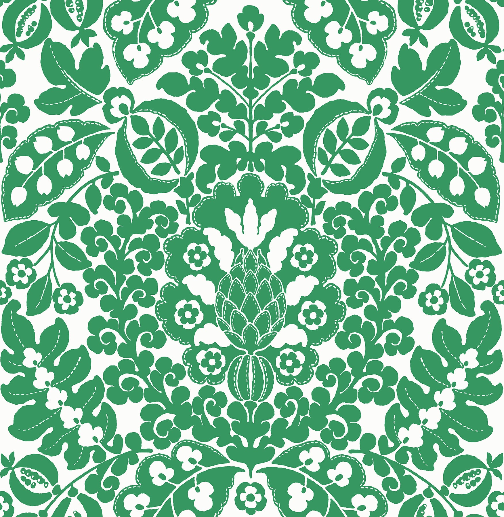 Picture of Marni Green Fruit Damask Wallpaper