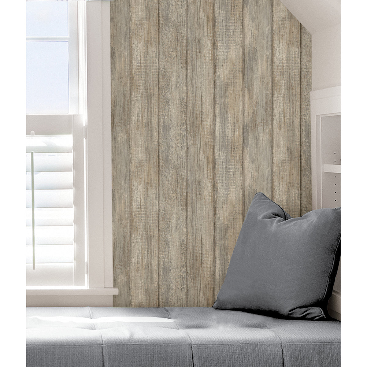 Kennebunkport Plank Peel and Stick Wallpaper - Brewster Wallcovering