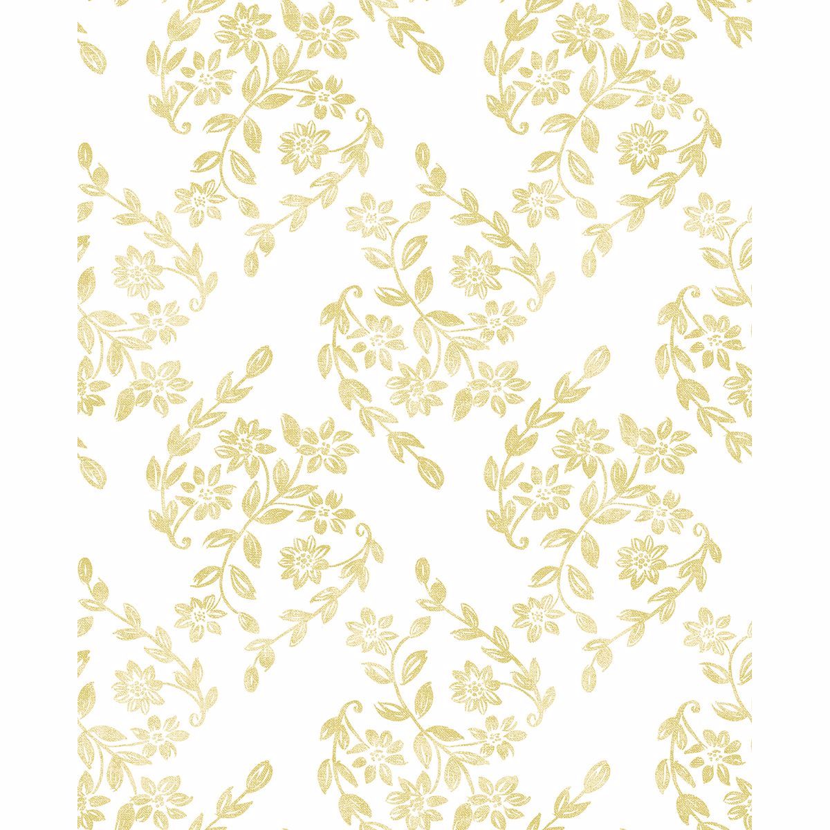 Picture of Arabesque Mustard Floral Trail Wallpaper