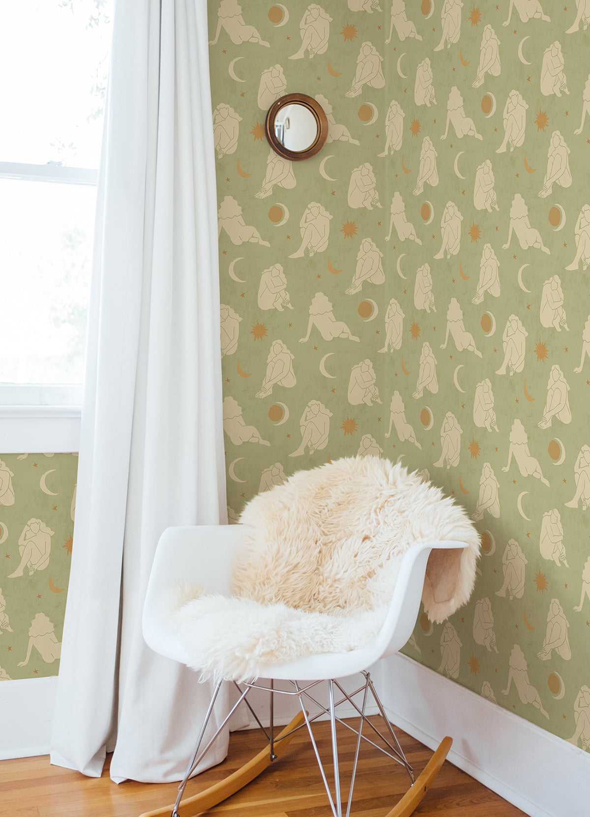 Sage Nudes Novelty Peel and Stick Wallpaper - Brewster Wallcovering