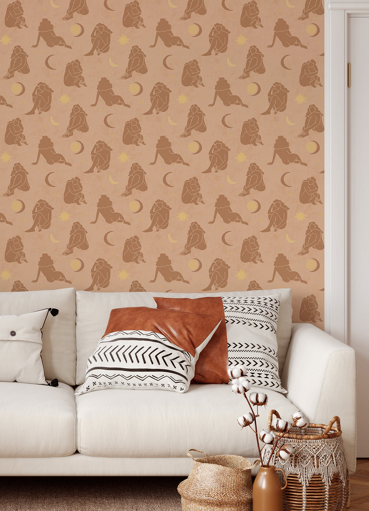 Blush Nudes Novelty Peel and Stick Wallpaper - Brewster Wallcovering