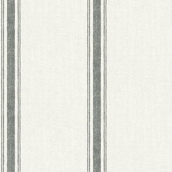 Picture of Linette Black Fabric Stripe Wallpaper