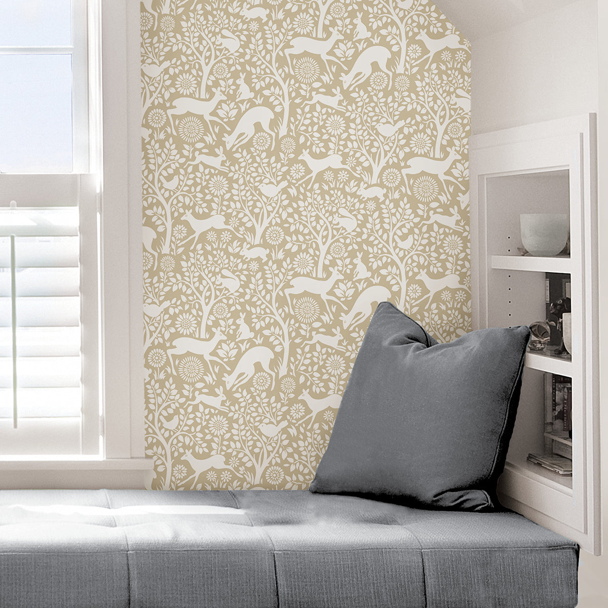 Cream Merriment Peel and Stick Wallpaper - Brewster Wallcovering