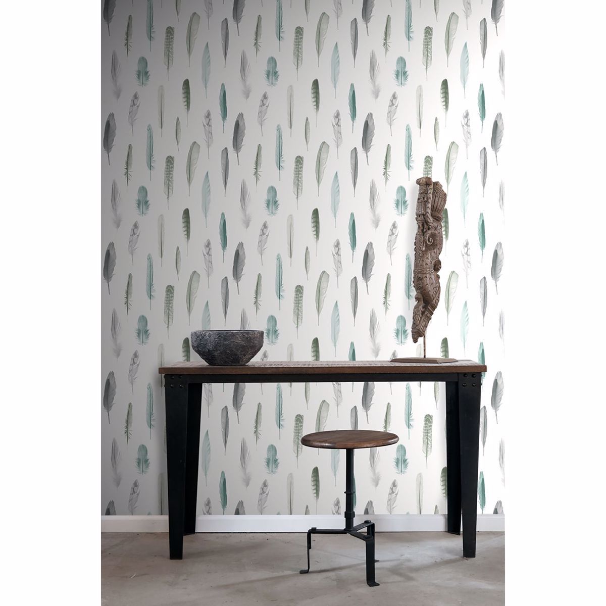 Nala Multicolor Feathers Wallpaper - Brewster Wallcovering