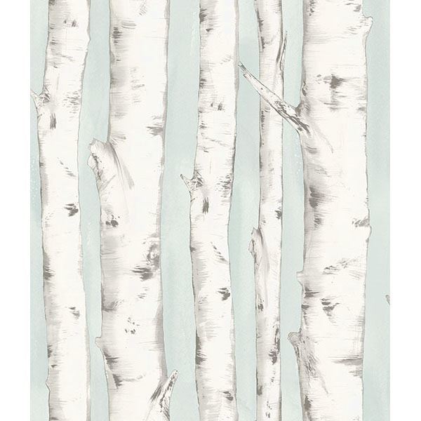 Picture of Pioneer Light Blue Birch Tree Wallpaper