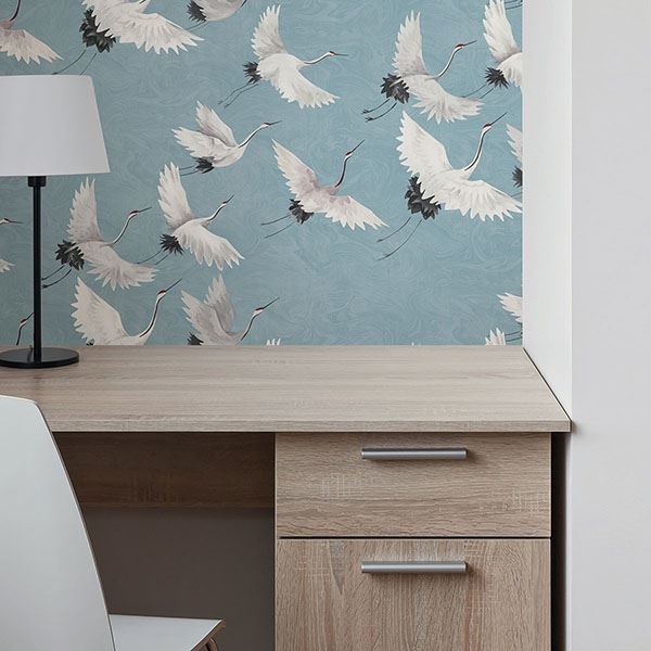 Blue Halcyon Peel & Stick Wallpaper - Brewster Wallcovering