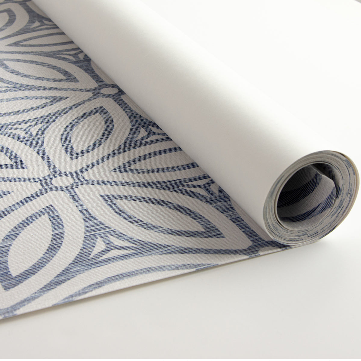 Blue Hepatica Petal String Peel and Stick Wallpaper - Brewster Wallcovering