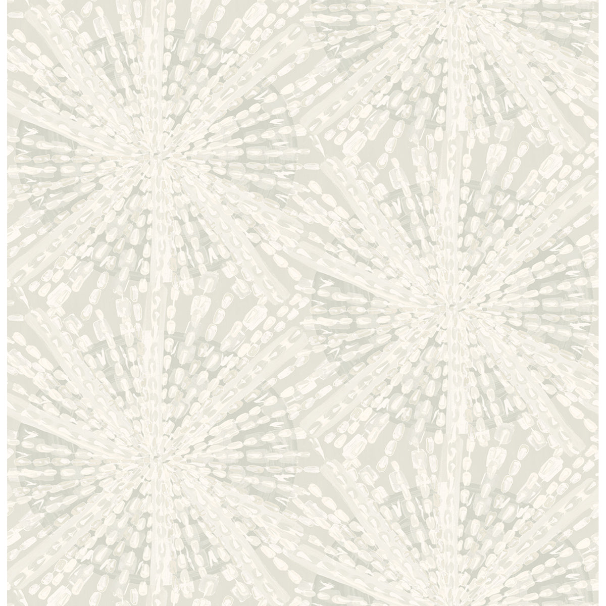 Silver Sunburst Peel and Stick Wallpaper - Brewster Wallcovering