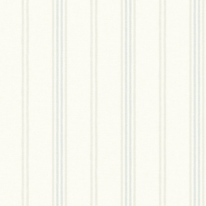 Picture of Lovage Aqua Linen Stripe Wallpaper