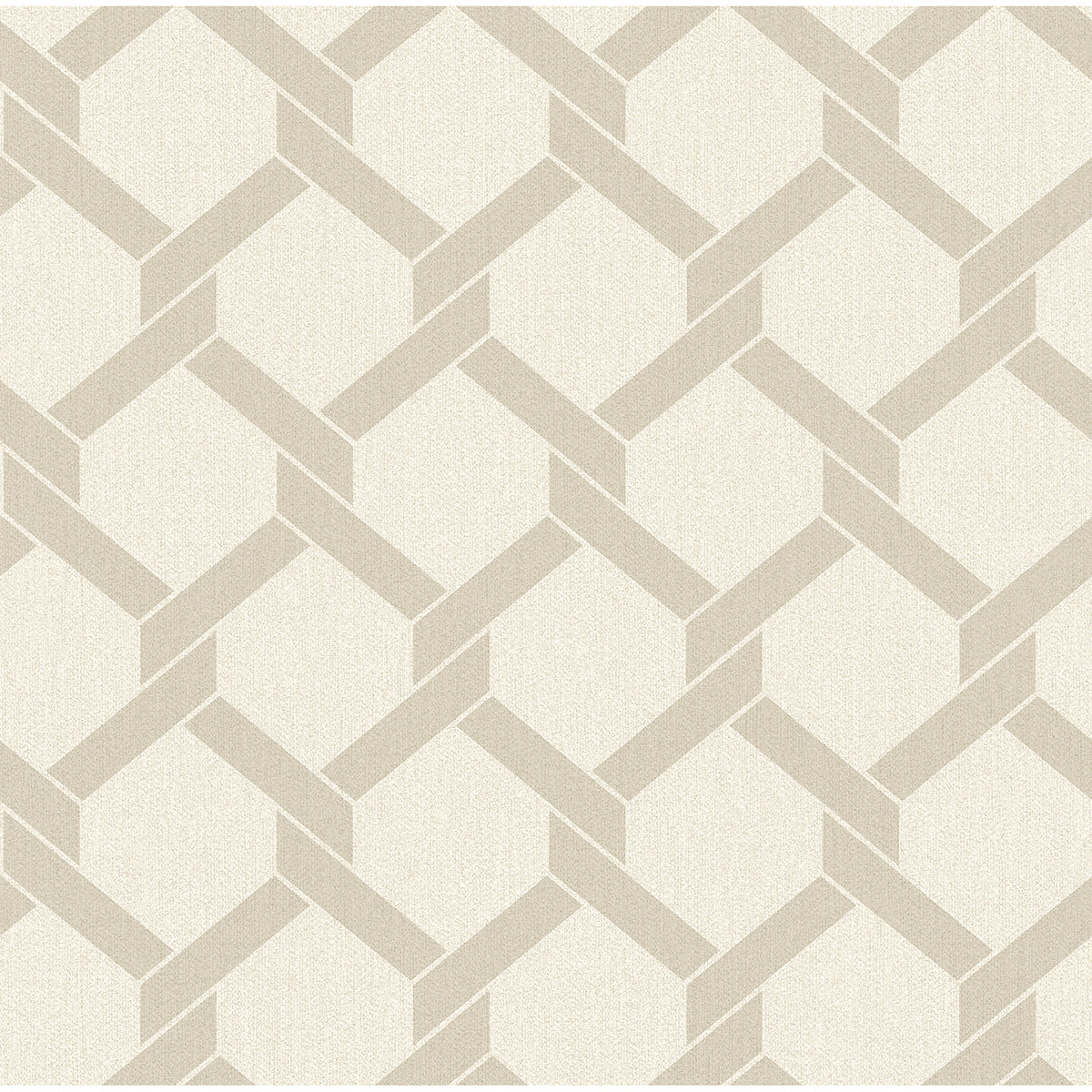 Picture of Payton Beige Hexagon Trellis Wallpaper