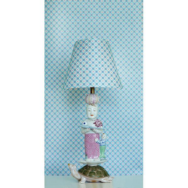 Eebe Light Blue Floral Geometric - Brewster Wallcovering