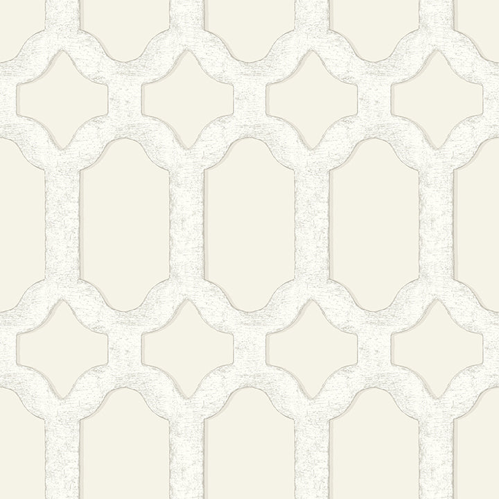 Picture of Chervil Cream Trellis Wallpaper