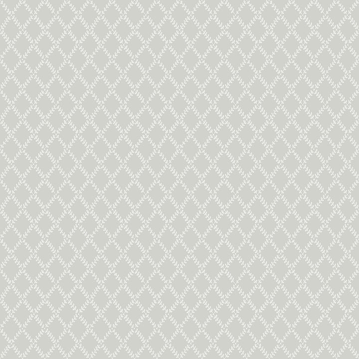 Picture of Trevor Grey Leaf Trellis Wallpaper