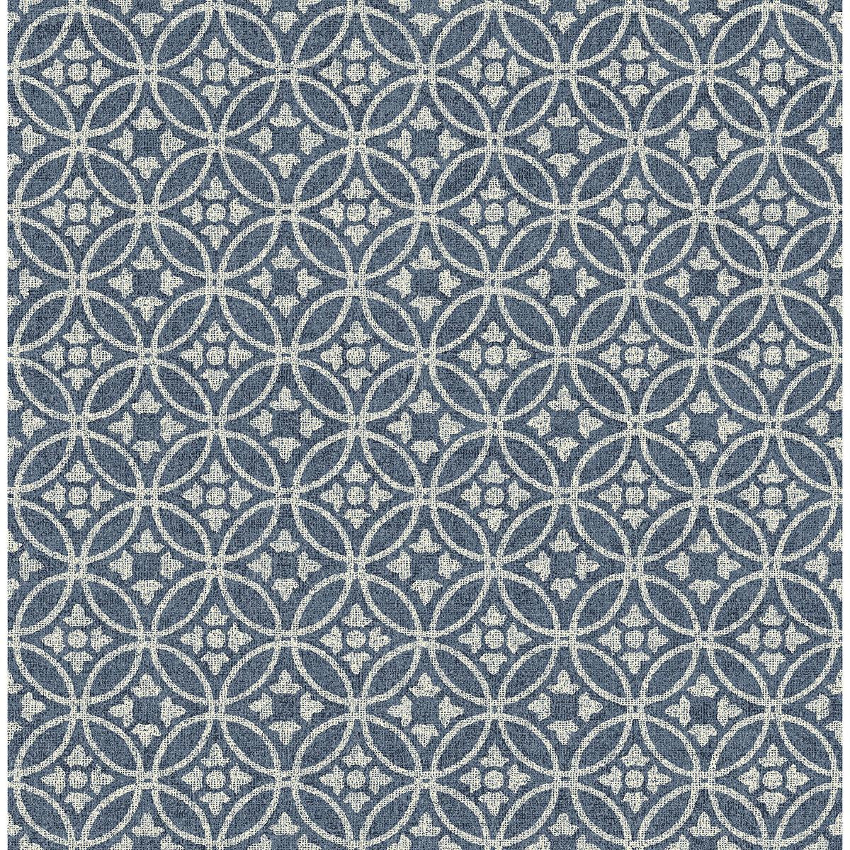 Picture of Larsson Indigo Ogee Wallpaper