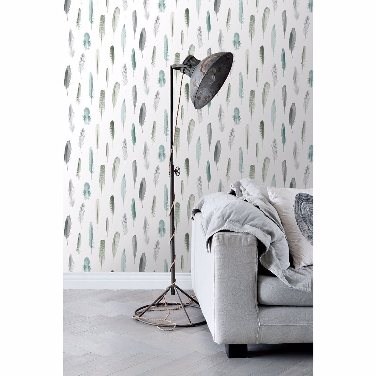 Nala Multicolor Feathers Wallpaper - Brewster Wallcovering