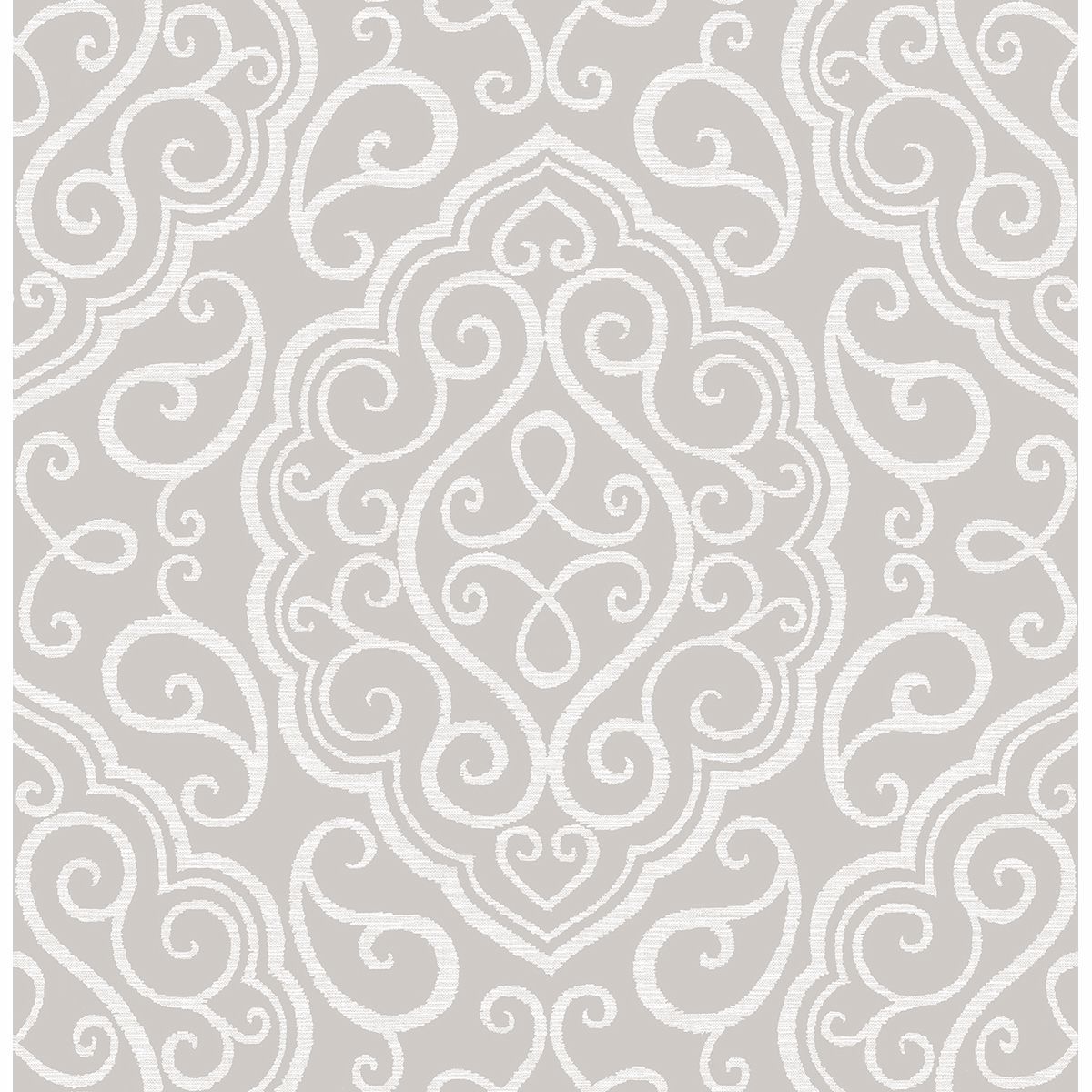 Picture of Heavenly Taupe Damask Wallpaper