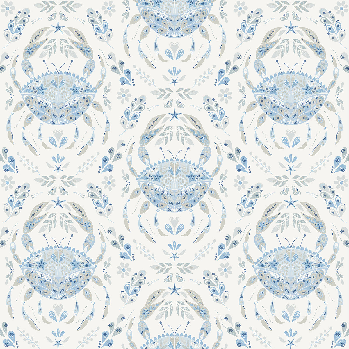 Picture of Blue Shellby Peel and Stick Wallpaper