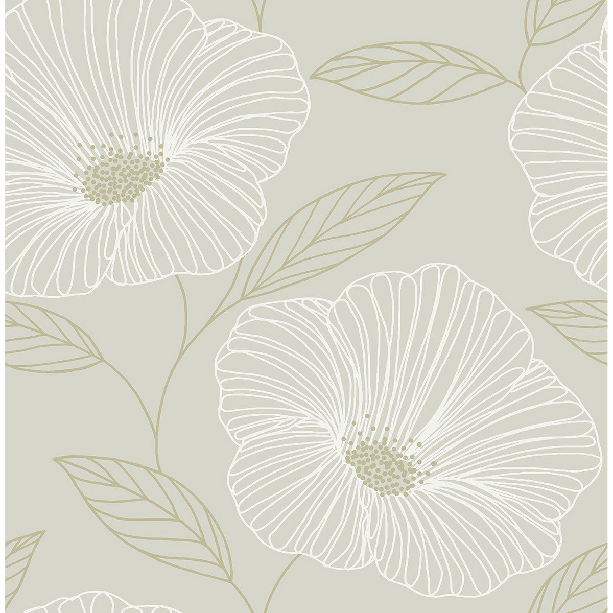 Picture of Dove Floweret Peel and Stick Wallpaper