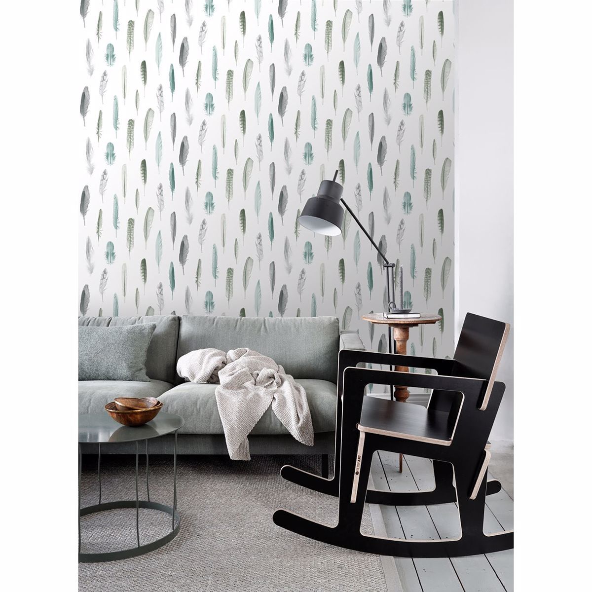 Nala Multicolor Feathers Wallpaper - Brewster Wallcovering