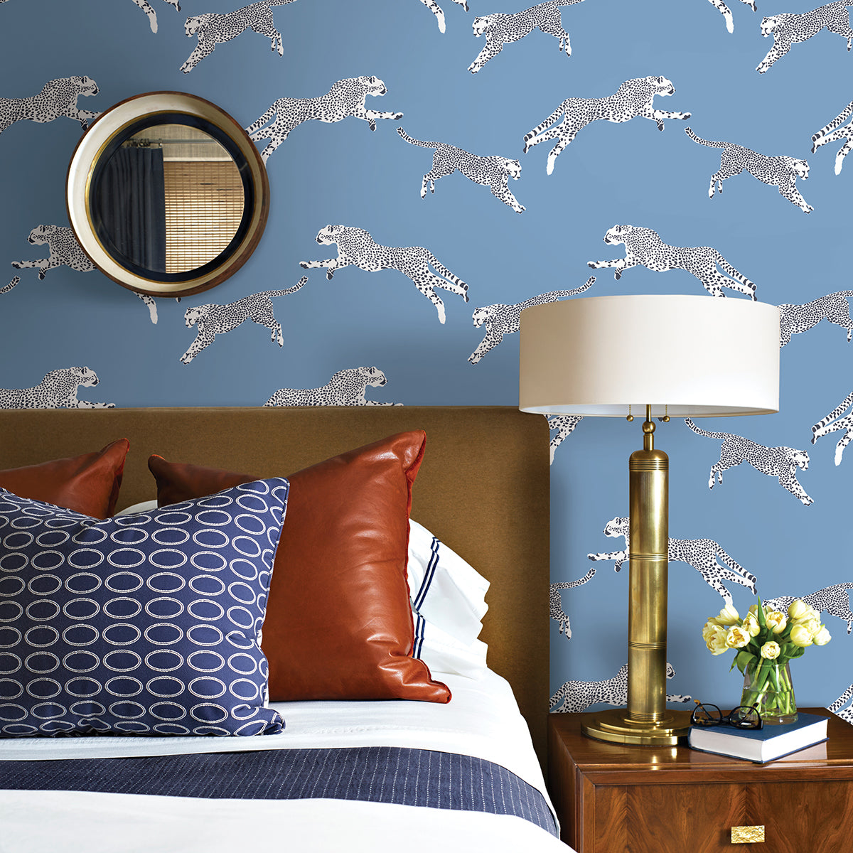 Cloud Nine Leaping Cheetah Peel and Stick Wallpaper - Brewster Wallcovering