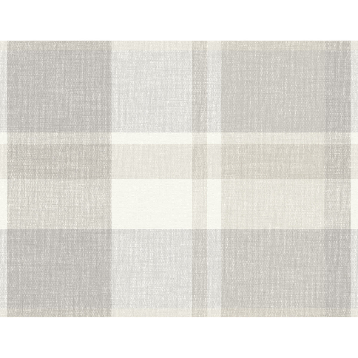 Picture of Madaket Light Grey Plaid Wallpaper