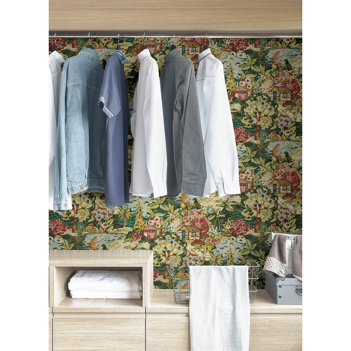 Spice le Forestier Peel and Stick Wallpaper - Brewster Wallcovering