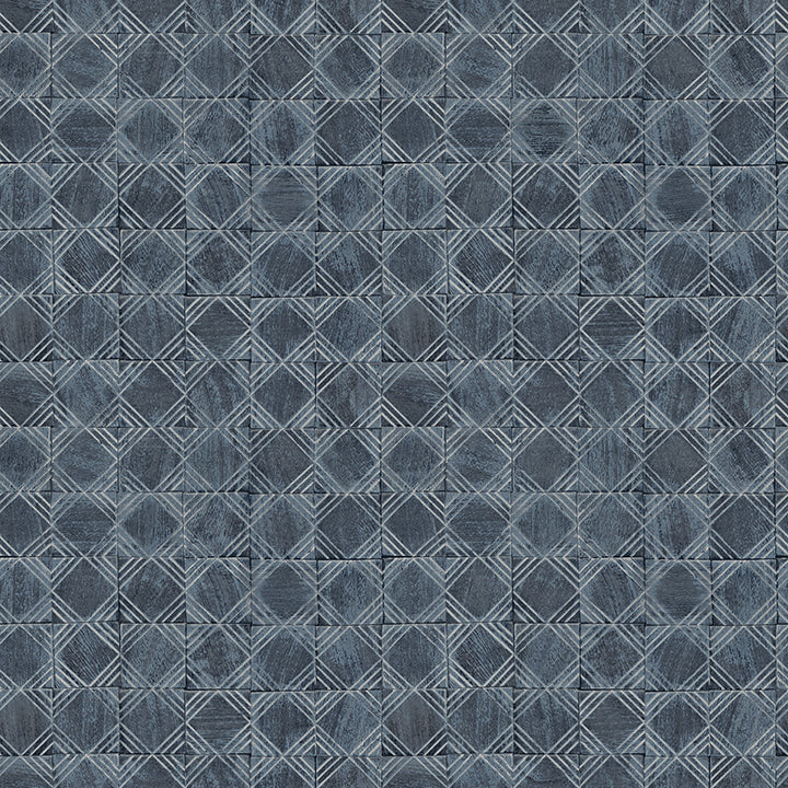 Picture of Button Block Navy Geometric Wallpaper