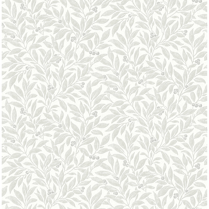 Picture of Winter Berry Light Grey Vine Wallpaper